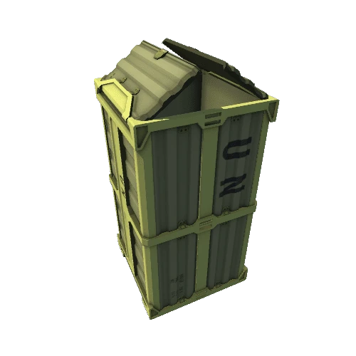 Shipping Container Military (open)